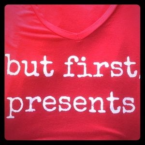 Red Holiday Tee Christmas Hanukkah Birthday