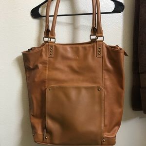 Solo Tan Leather work tote