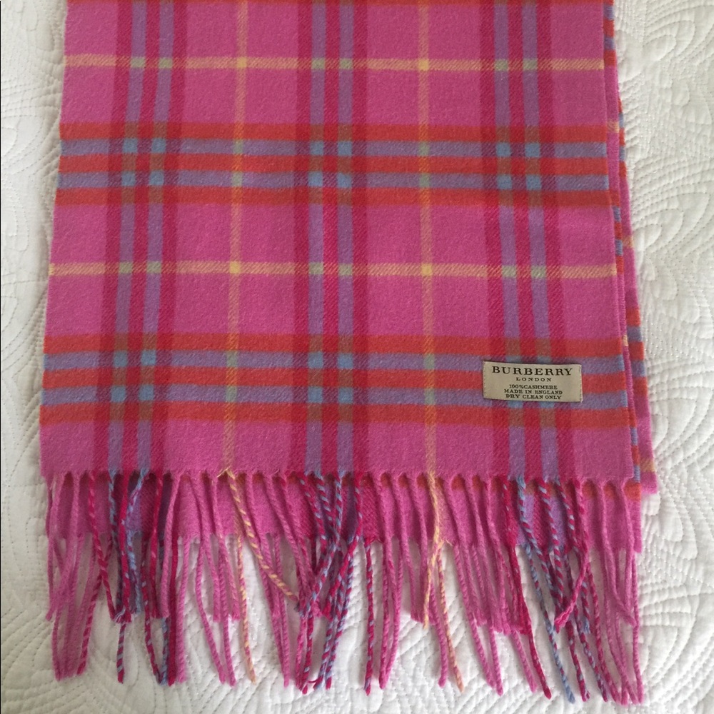 Pink Burberry Scarf
