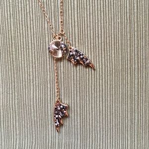 Swarofski bat wing necklace