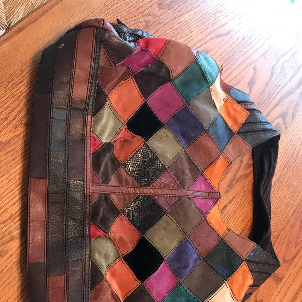 Lucky brand patchwork shoulder bag