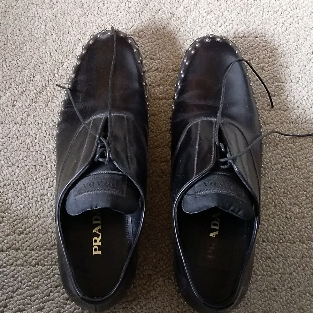 Prada Oxford shoes.