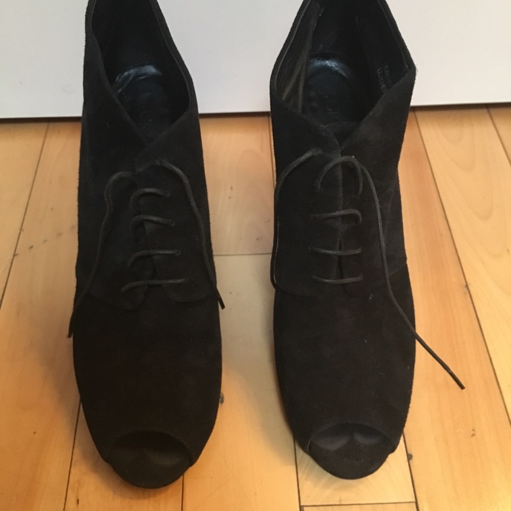 J Crew black suede booties