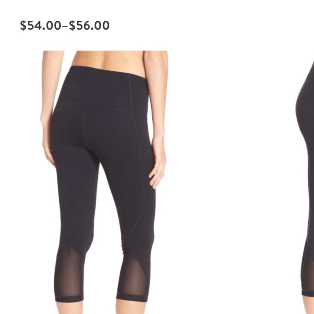 Zella high waist crop leggings w/ mesh panel