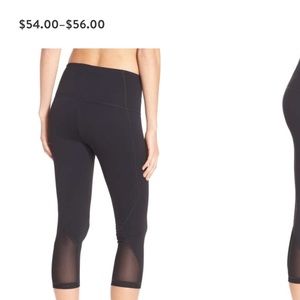 Zella high waist crop leggings w/ mesh panel