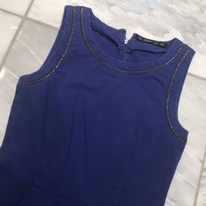 Beautiful blue Zara dress w chain detail