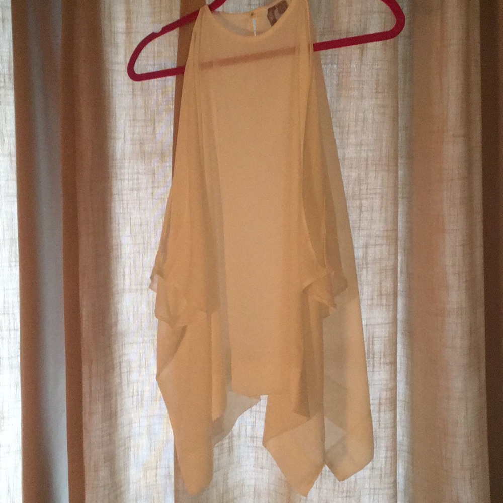 White flowy top