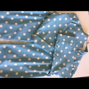 Women’s petite blue polka dot Blazer