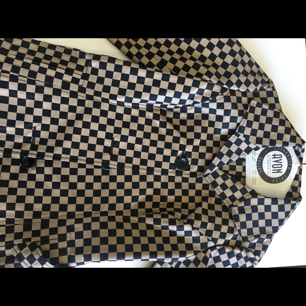 Women’s Black and Bronze Checkered Jacket
