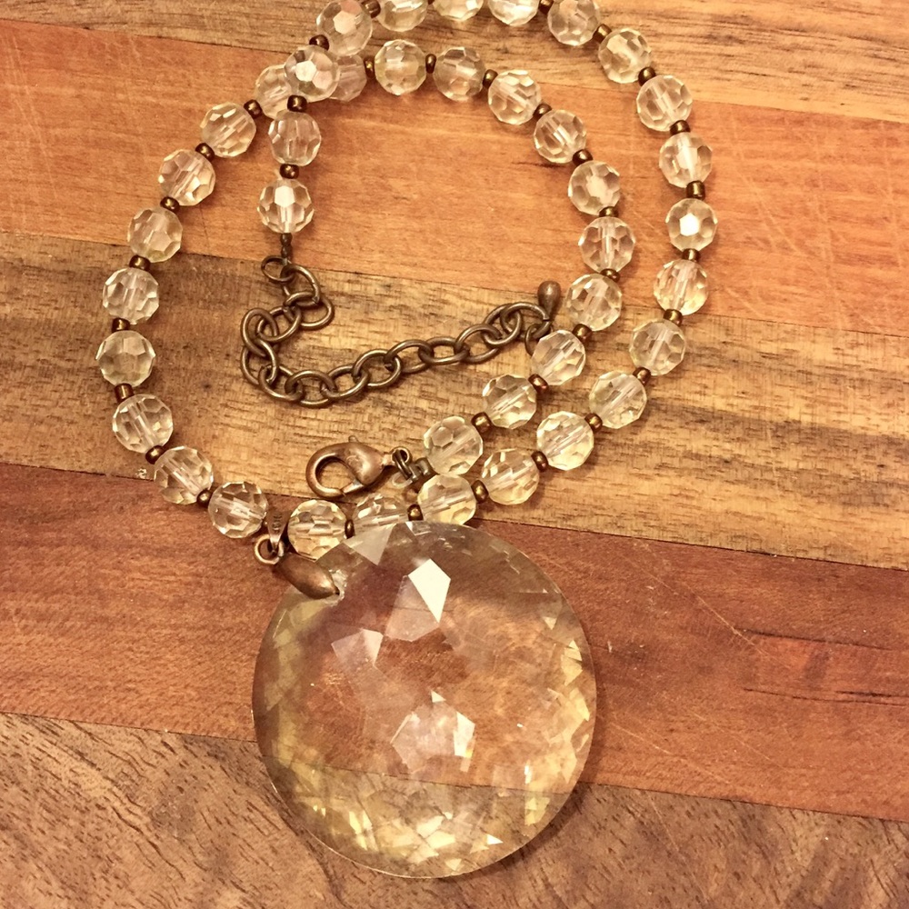 Heavy 18kt GP Boho Necklace & Pendant
