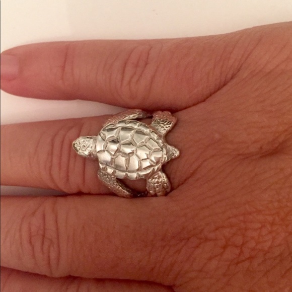 NWT, SS ring baby sea turtle ring, handmade by me - Picture 7 of 8