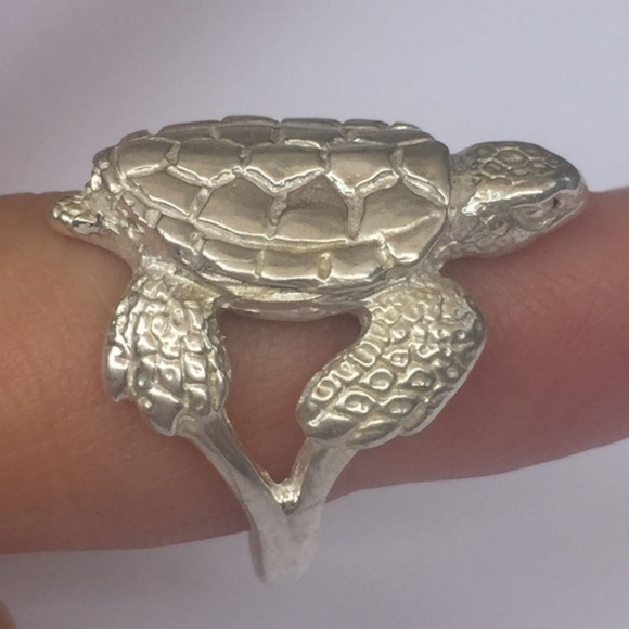 NWT, SS ring baby sea turtle ring, handmade by me - Picture 6 of 8
