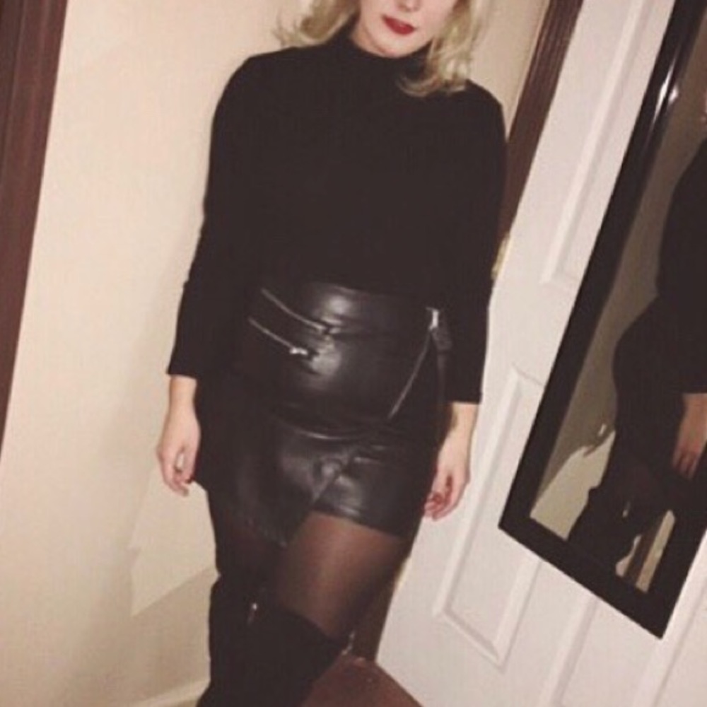 Faux Leather Skirt