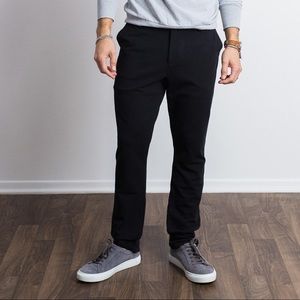 Black Everywear Stretch Chino Knit Pants