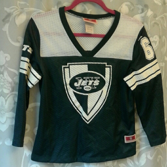 NY Jets jersey 3/4 sleeve shirt - Picture 1 of 3