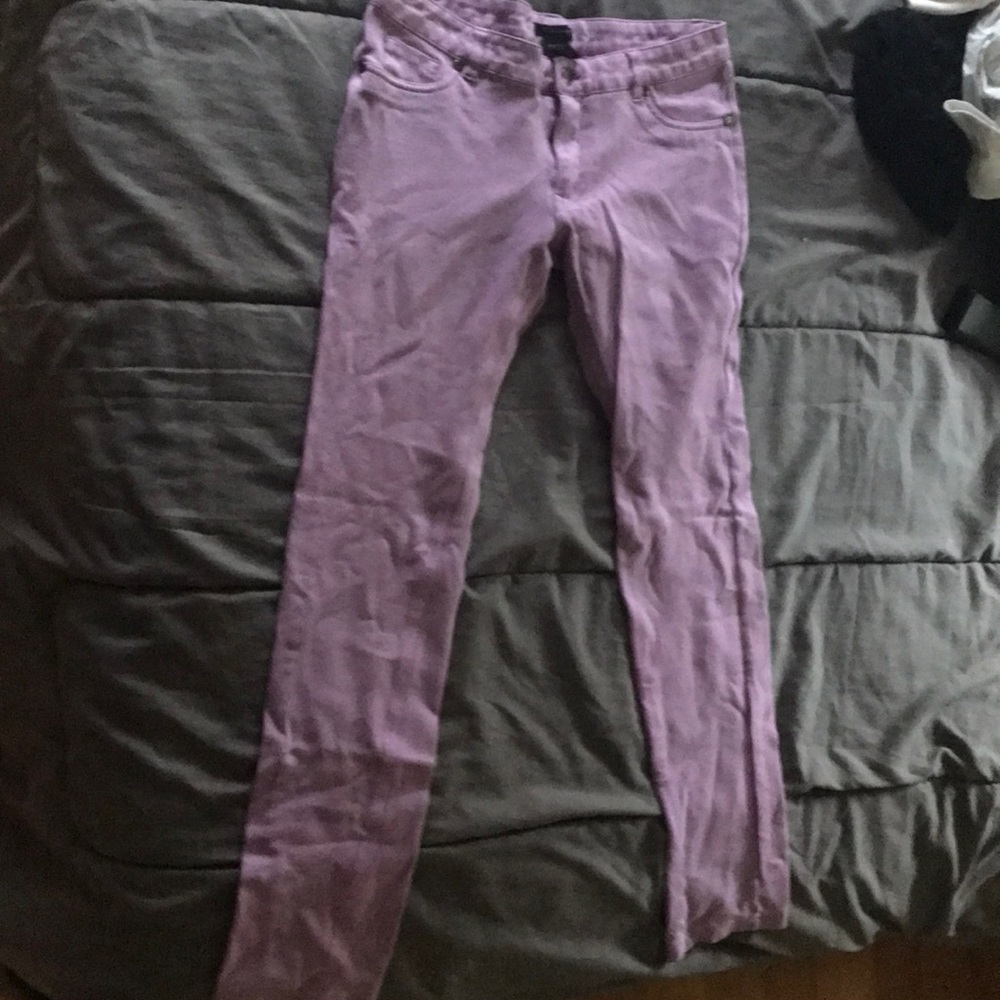 Purple stretchy pants