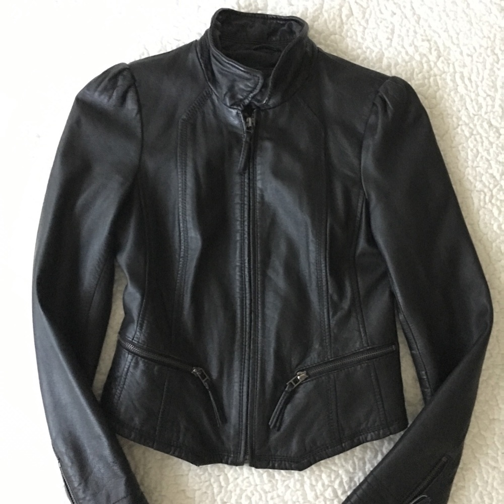 100% lamb leather jacket