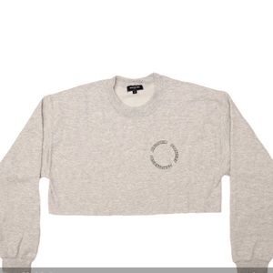 Grey cropped shadow hill sweatshirt
