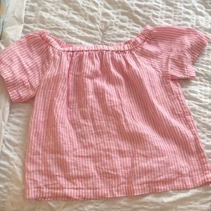 J. Crew Off the Shoulder Linen Blouse