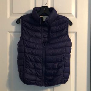 Forever 21 Blue Puffy Vest Small