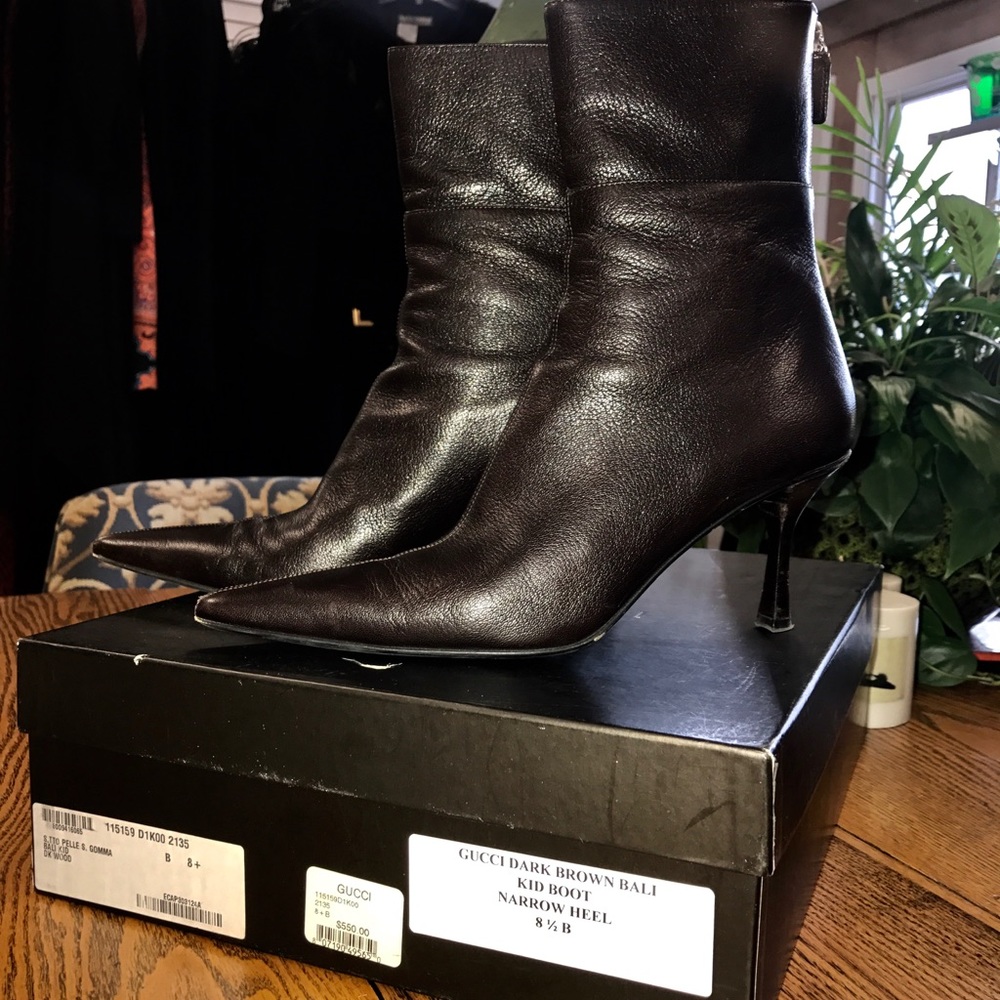 Gucci Dark Brown Bali Kid Boots