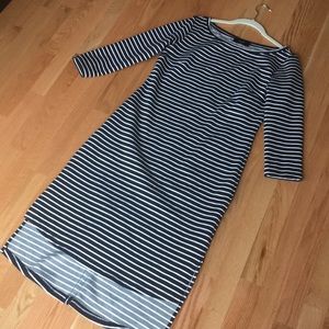 Black and white black striped dress