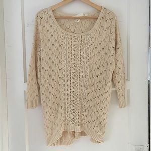 👀 H&M Natural Cotton Loose Weave Long Sweater