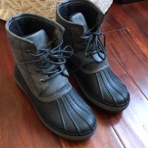 Rain Boots. Short length, super cozy and cute.