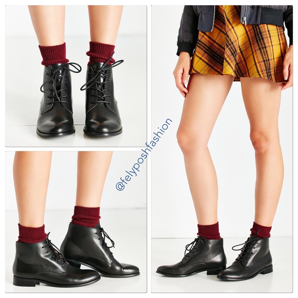 Urban Outfitters Black Marnie Lace-up Boot