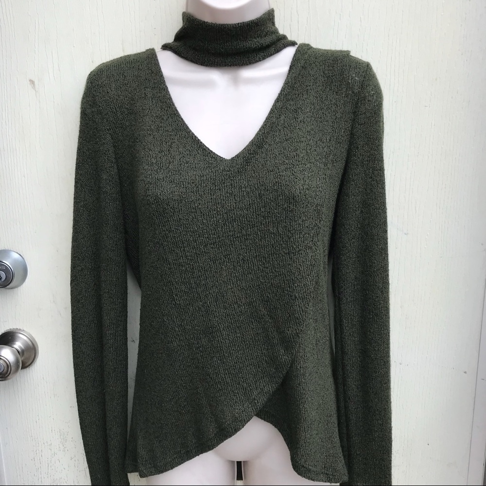 Mock turtle neck sweater