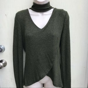 Mock turtle neck sweater