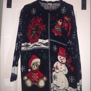 Ugly Christmas Sweater XL Snowflakes