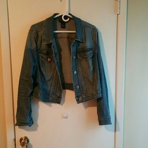 Cropped jean jacket