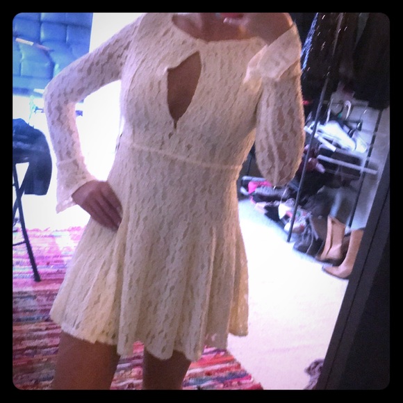 NWT Free People vintage-inspired lace mini dress - Picture 1 of 5
