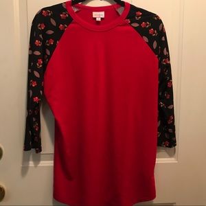 Red and black LuLaRoe randy in Medium