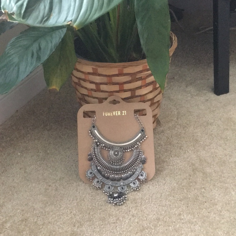 Forever 21 Silver Statement Necklace