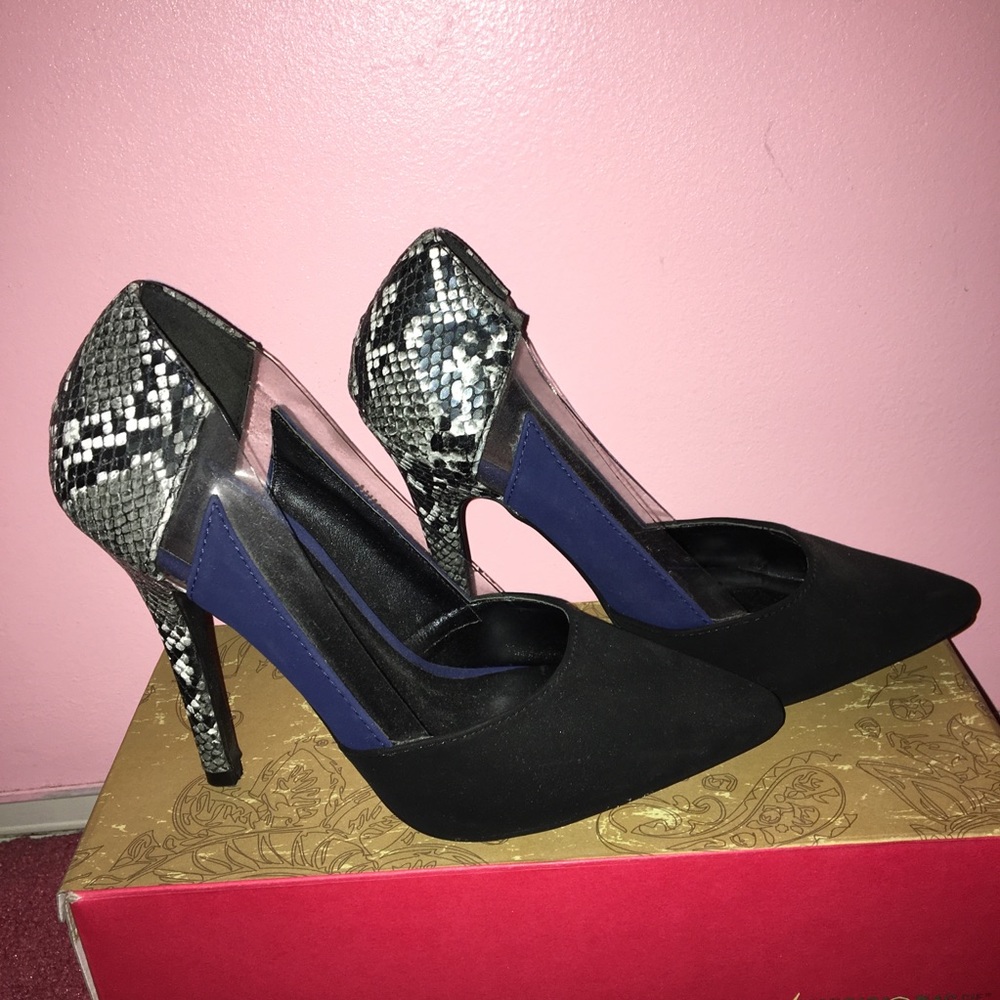 Colorblock heels