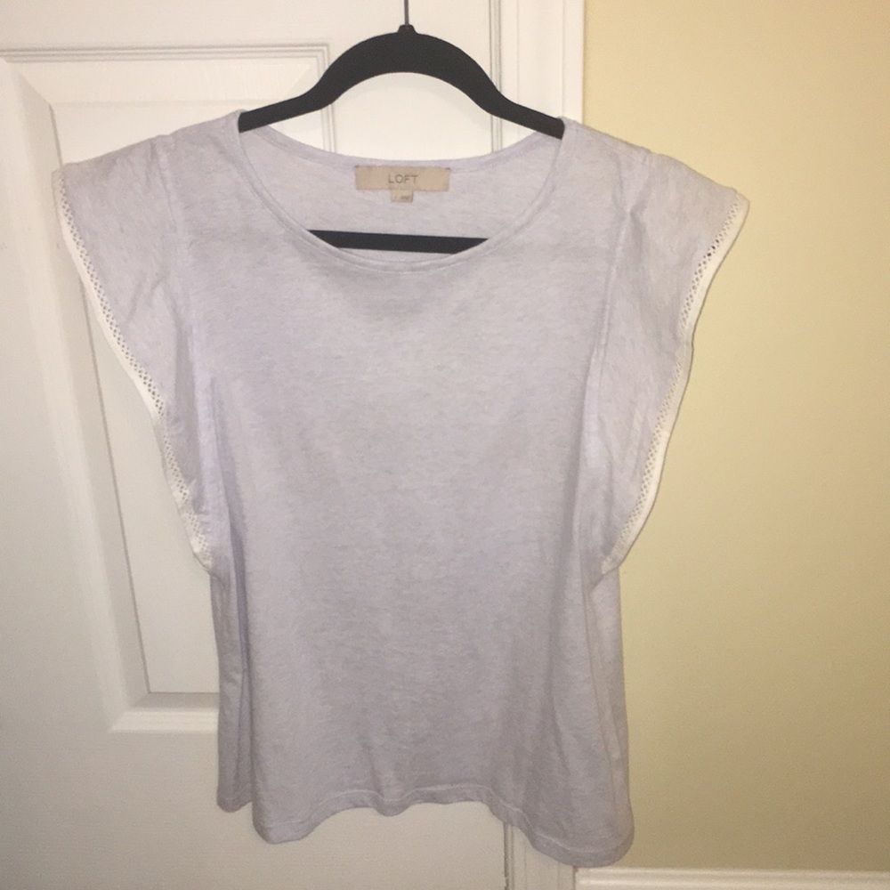 Short Sleeve LOFT Ruffle Tee