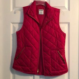 Hot Pink Old Navy Quilted Vest XS