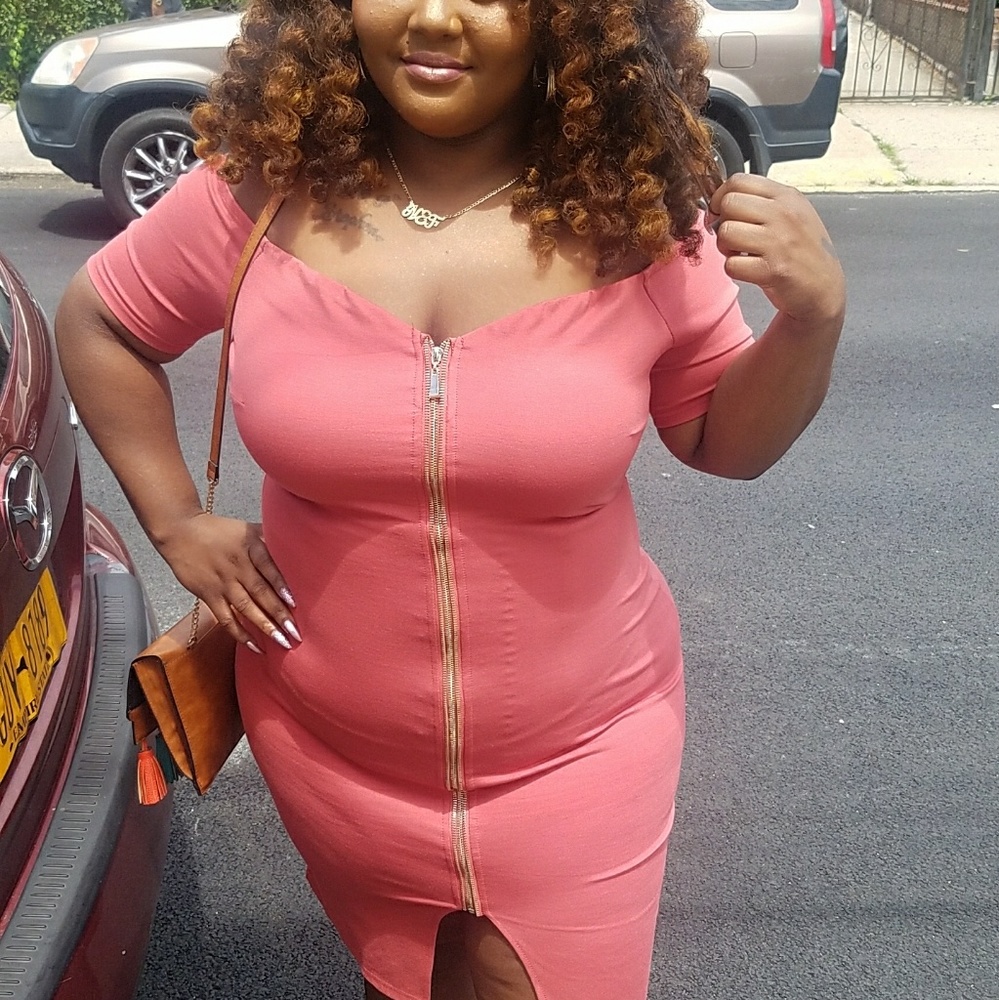 Cute peach Body Shaping Dress