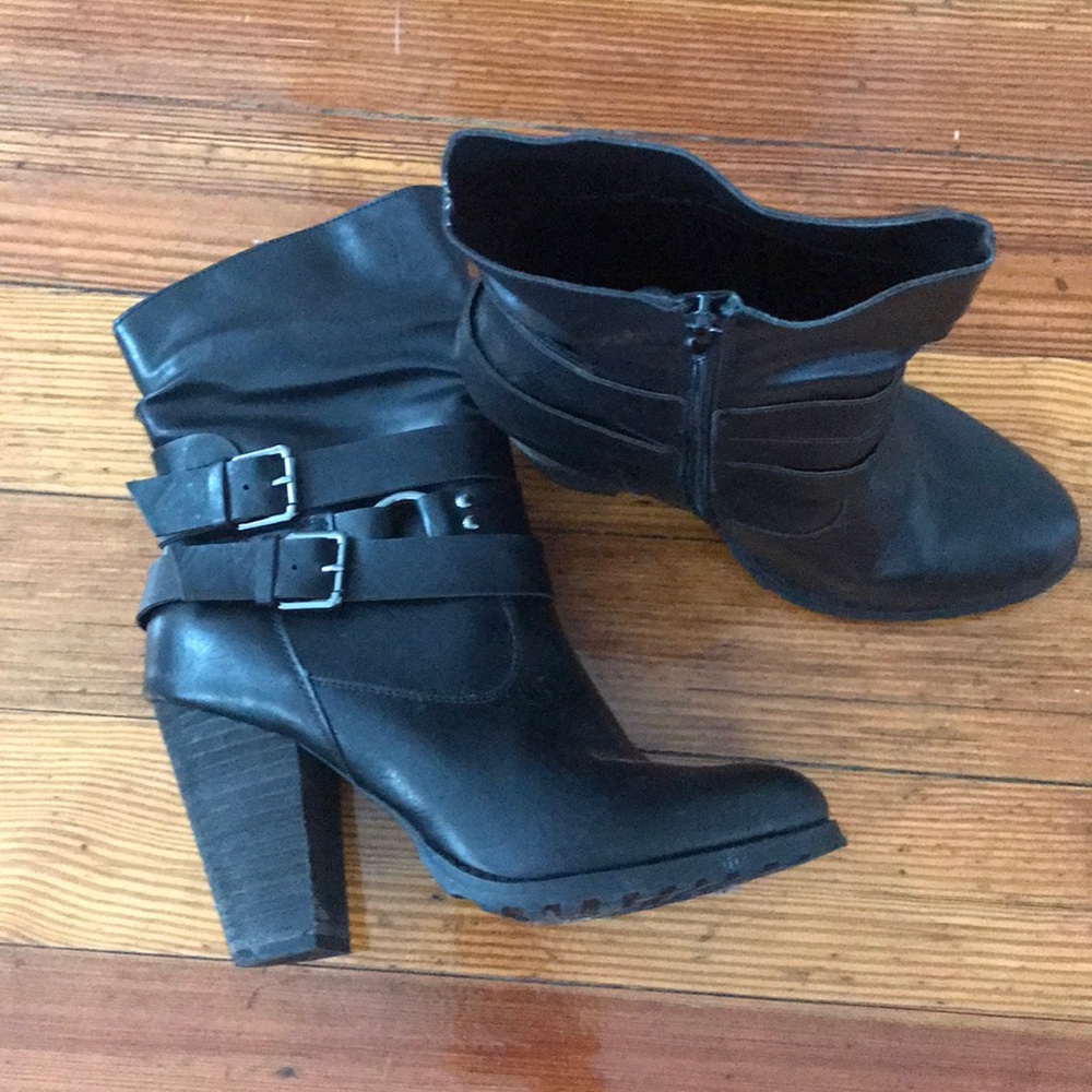 Fall Leather heeled booties