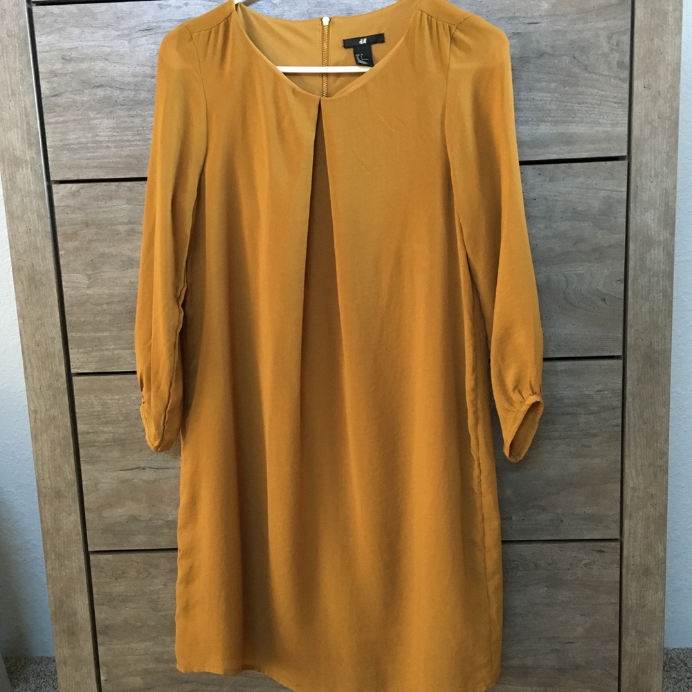 H&M mustard colored dress