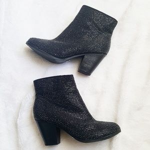 Black Crystal Ankle Bootie