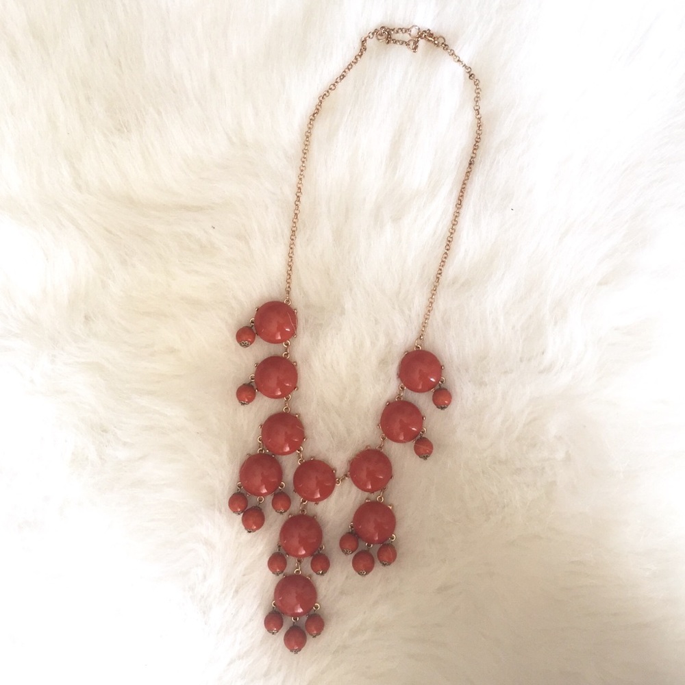 Orange beaded necklace