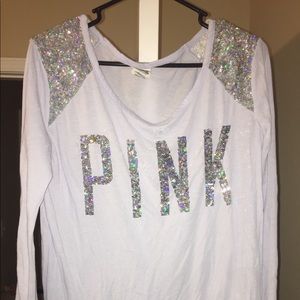 Lavender long sleeve sequin PINK shirt