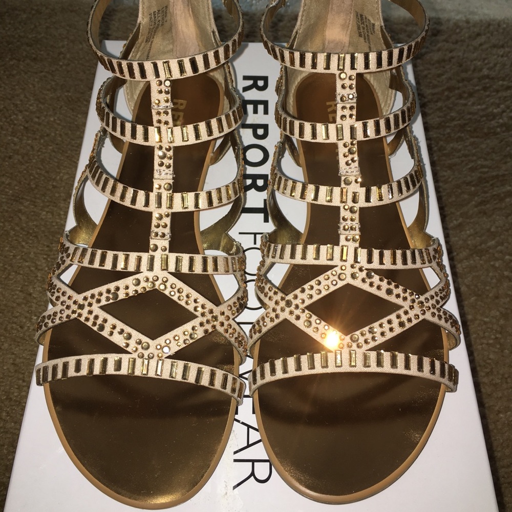 NEW Report Sandals Leticia Gold