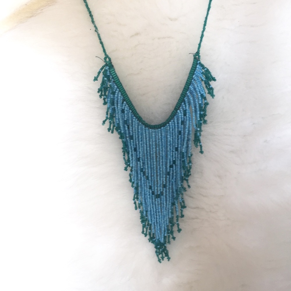 Turquoise beaded necklace