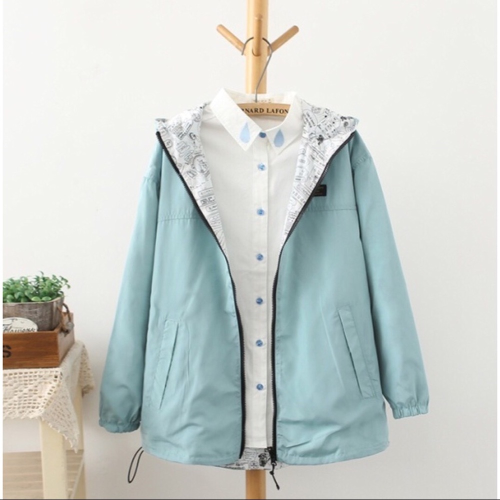 ✨REVERSIBLE SKY BLUE BOMBER JACKET✨