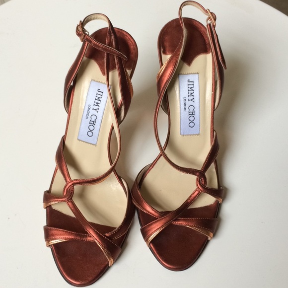 Jimmy Choo Strappy Leather Heels - Picture 2 of 8