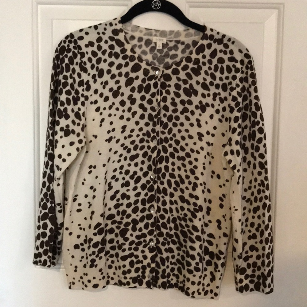Animal print JCrew cardigan